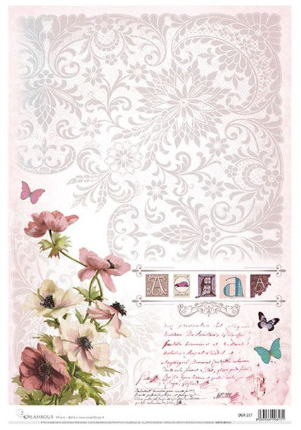 Calambour - Soft Pink Floral A3
