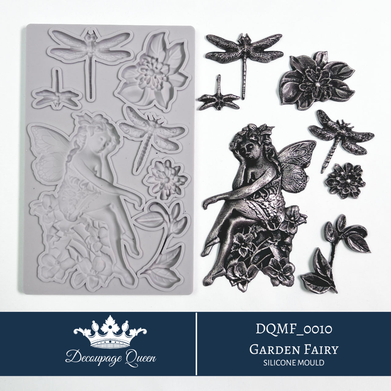Decoupage Queen Garden Fairy Mould