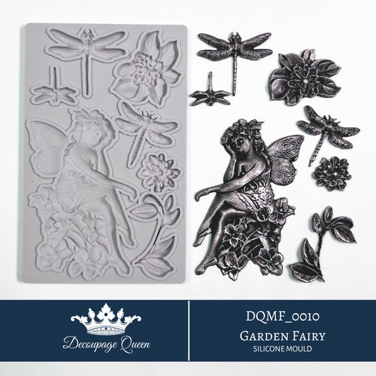 Decoupage Queen Garden Fairy Mould