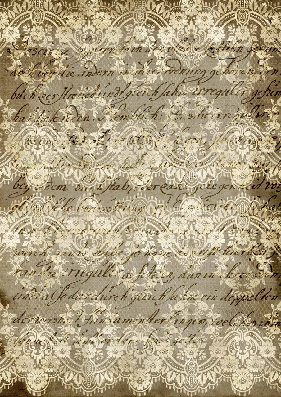 Decoupage Queen - Stained Lace A3 Rice Paper