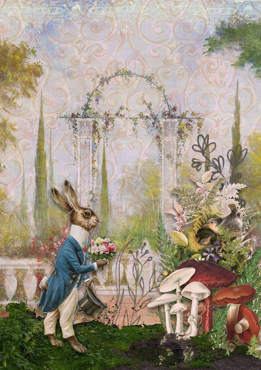 Decoupage Queen Gentlemen Bunny A4 Rice Paper
