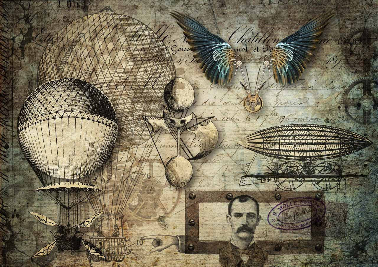 Decoupage Queen - Airships A4 Rice Paper