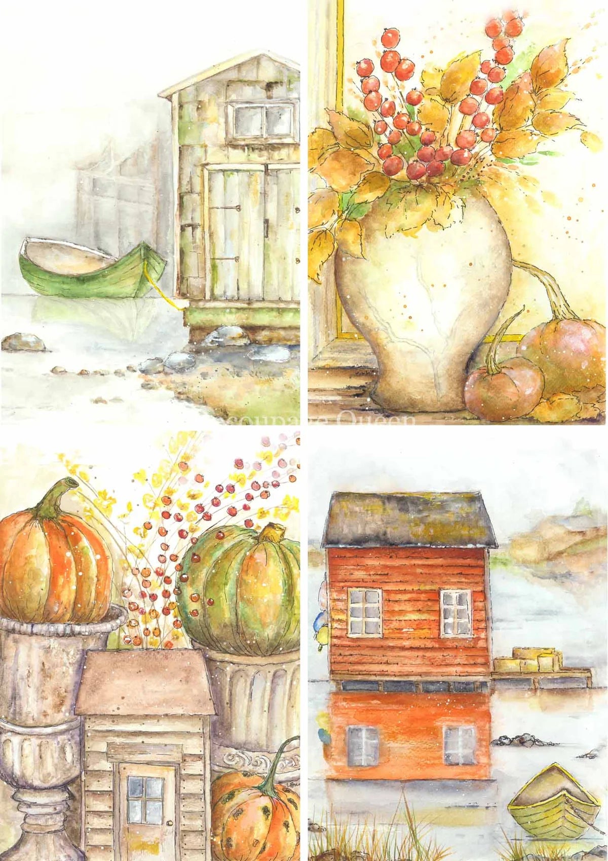 Decoupage Queen - Elle J Goods Fall 4 pack A4