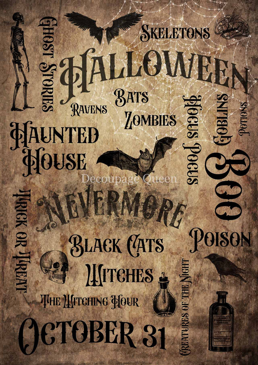 Decoupage Queen - Bewitching Words 5 sheets