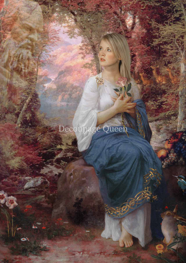 Decoupage Queen - Howard David Johnson - Brigit Celtic Goddess of Poetry 5 sheets