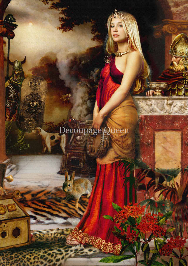 Celtic Warrior Queen Boudica Cetic Warrior a4 Rice Paper 5 S