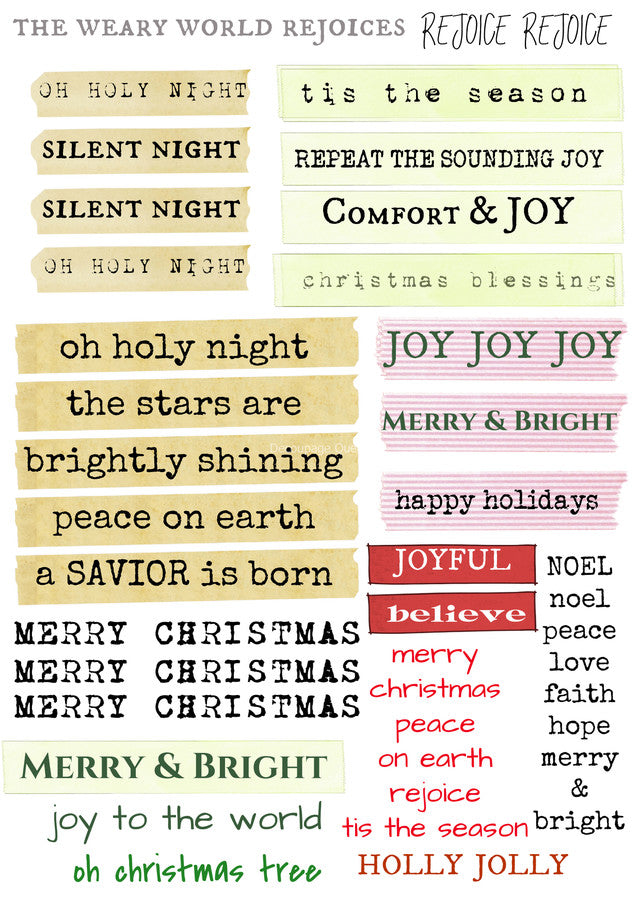 Decoupage Queen - Ellen J Goods Christmas Sentiments A4 8.5x11.7"