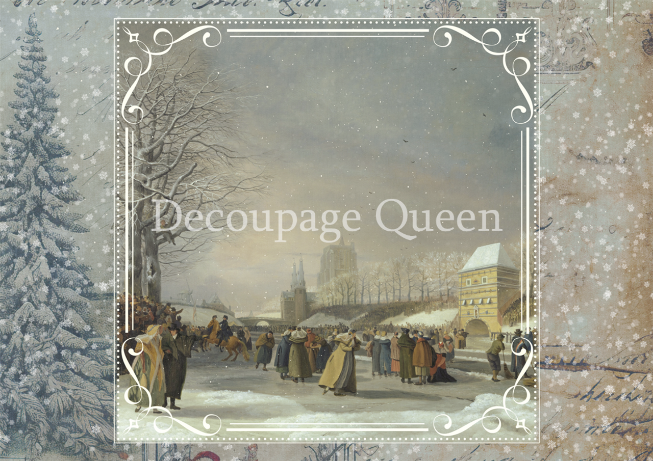 Decoupage Queen Dainty and the Queen Frosty Day A3
