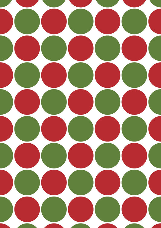 Decoupage Queen - Christmas Large Dots A4
