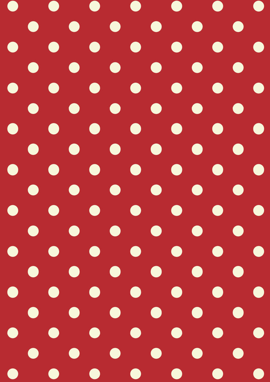 Decoupage Queen - Red with White Dots A4