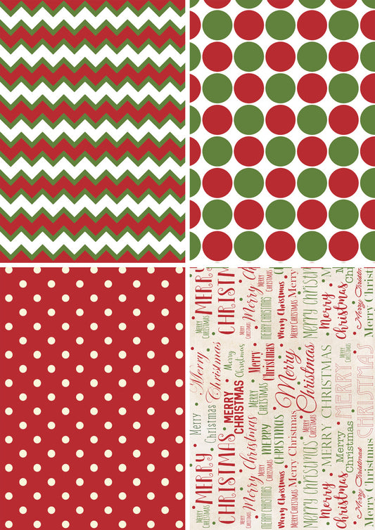 Decoupage Queen - Christmas Wrapping Four Pack A4