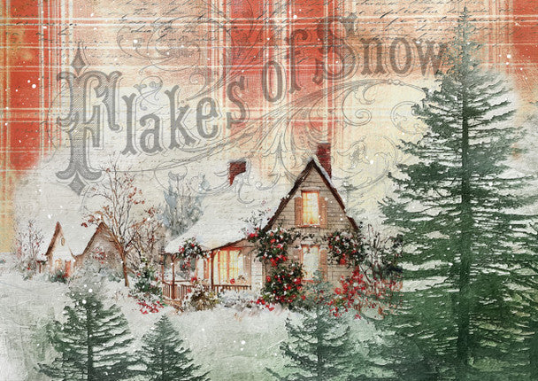 Decoupage Queen - Ellen J Goods, Flakes of Snow A4 & A3 Rice Paper
