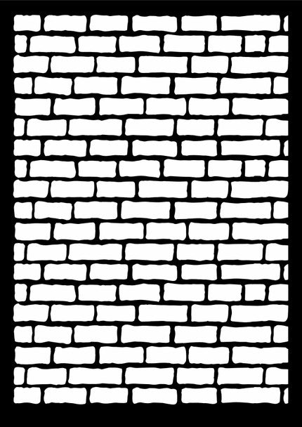 Decoupage Queen Brick Wall Stencil A4