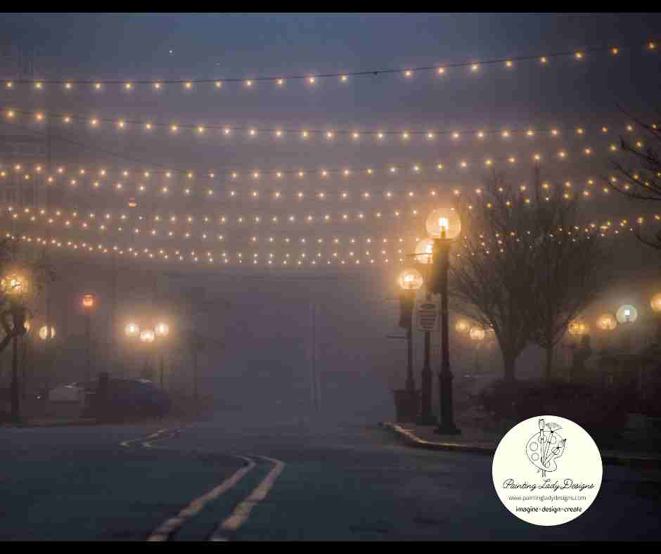 Painting Lady Designs - Downtown Lights 12x18"