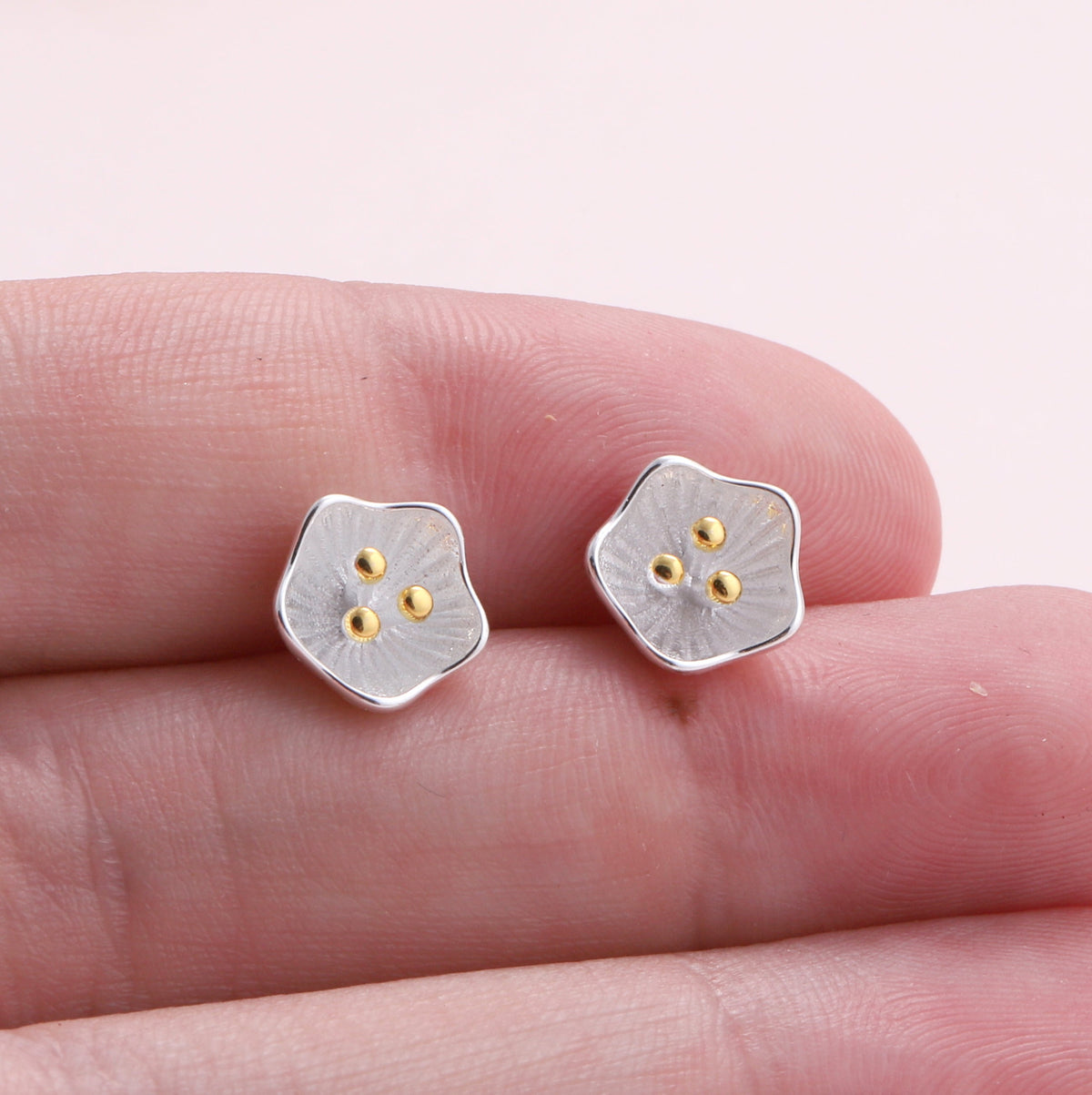 Birthday Flower Earrings Silver