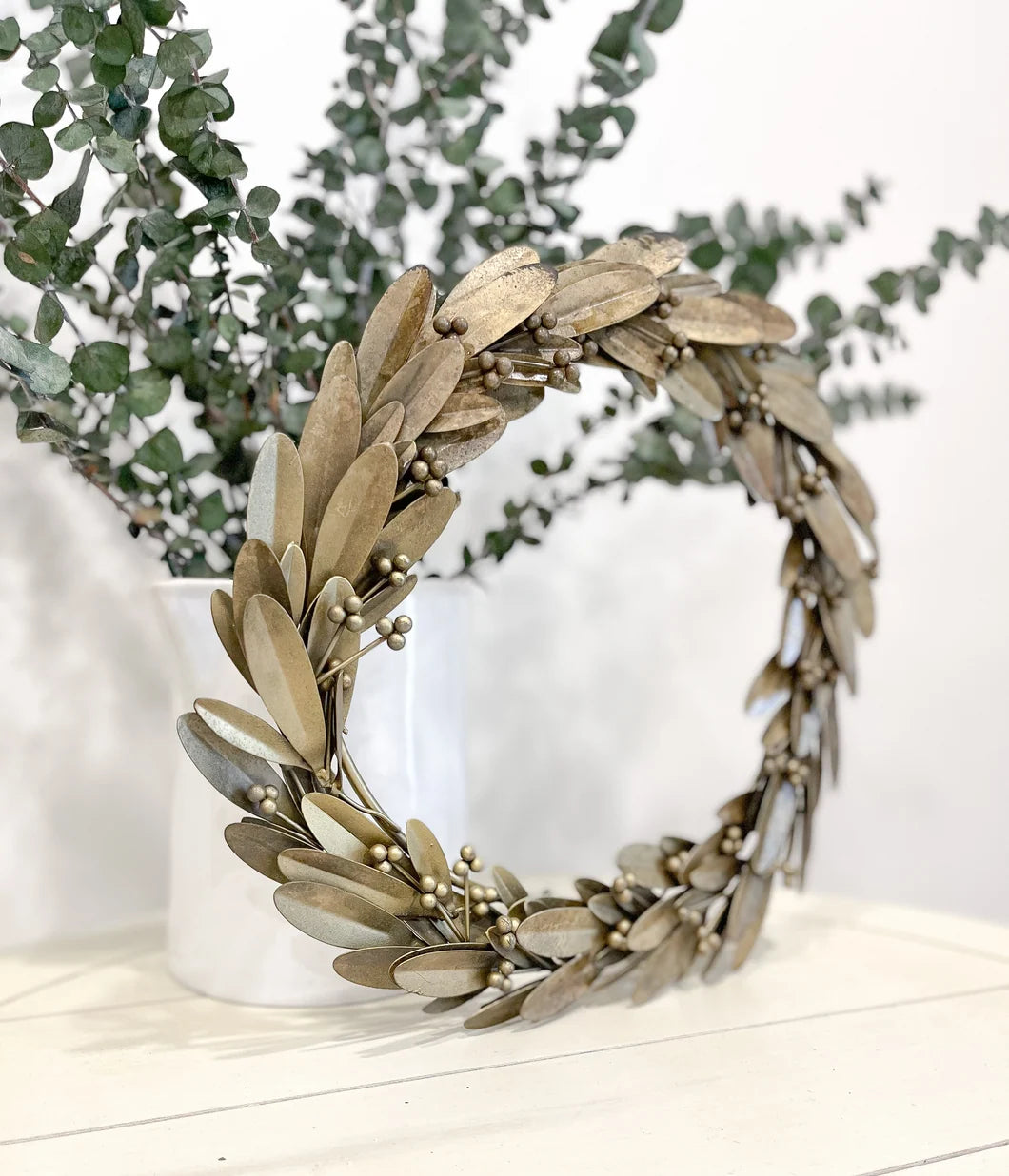 Laurel Wreath Brass Patina