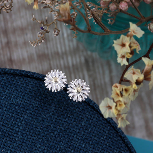 Best Wishes Daisy Flower Earring Silver