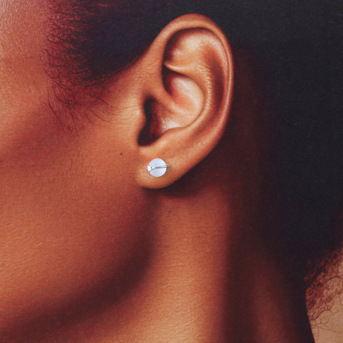 Aiming For The Moon Astronaut Planet Earring Gold