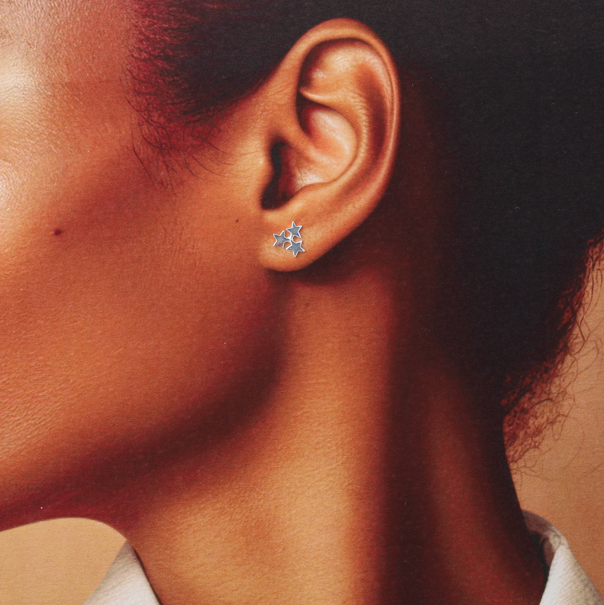 Flower The Stars of the Earth Earring Silver