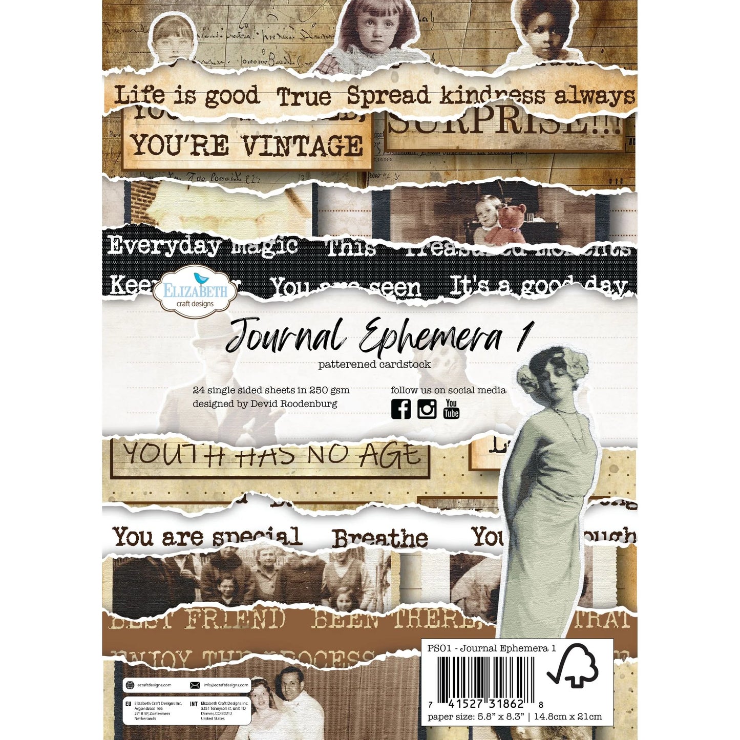 Elizabeth Craft Designs Journal Ephemera 1