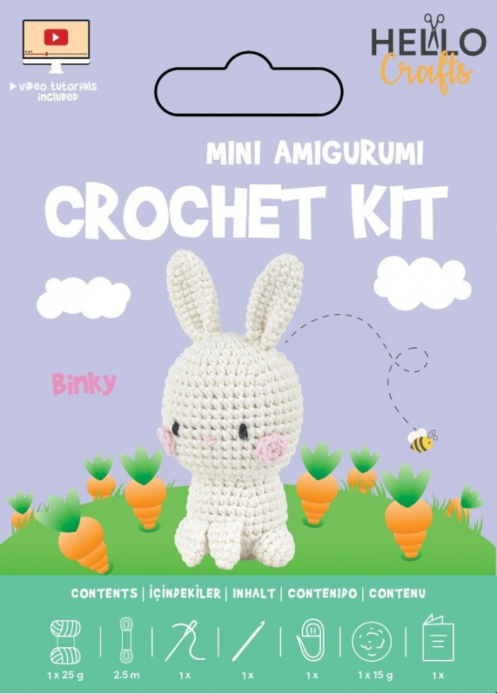 Hello Crafts - Mini Amigurumi Crochet Kit - Binky