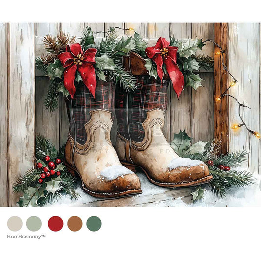 Re-Design With Prima® A4 Decoupage Fiber - Farmhouse Noel 11.69x8.27"