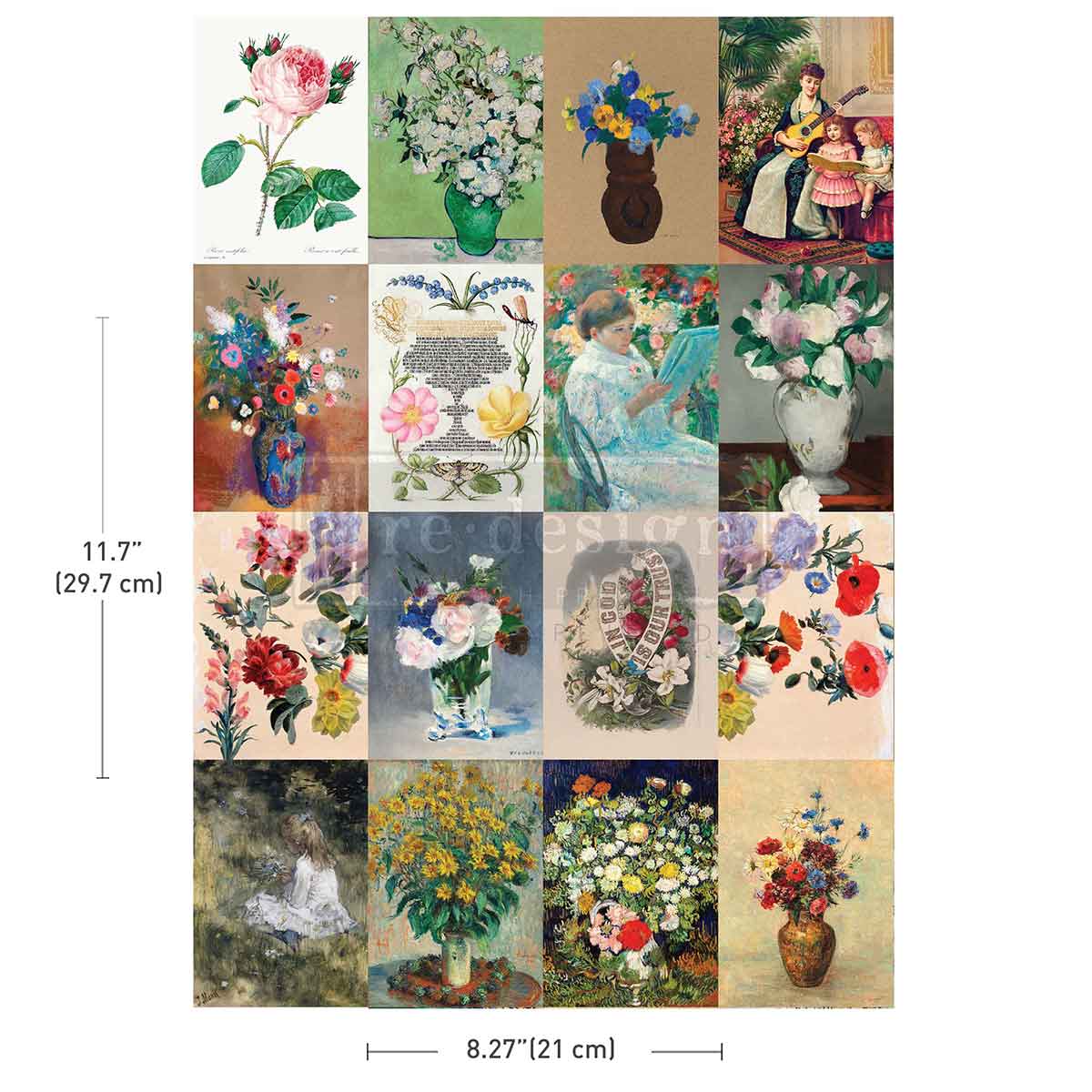 Re-Design With Prima® Middy Transfers - Floral Ambiance A4 8.27x11.7"