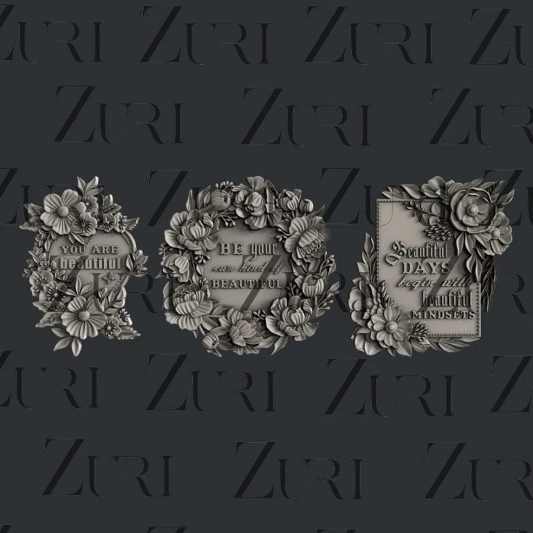 Zuri In the Garden Floral Frames Set 1