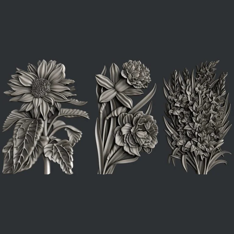 Zuri In the Garden Collection Flower Blooms Set 1