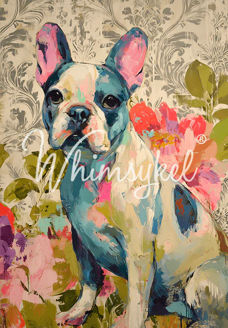 Whimsykel Designs : Decoupage Paper : Frenchie 21x29"