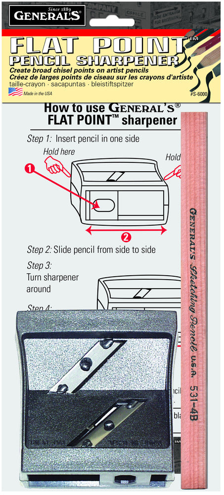 Generals Flat Point Pencil Sharpener