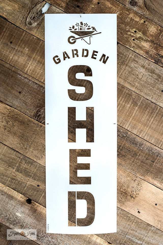 Funky Junk Garden Shed Stencil