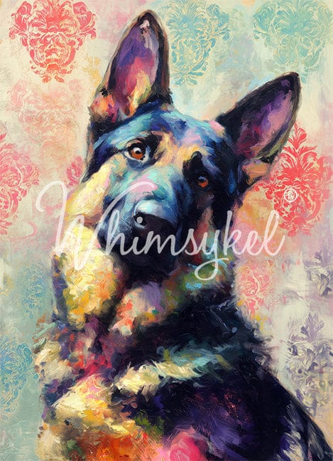 Whimsykel Designs : Decoupage Paper : German Shepherd 21x29"