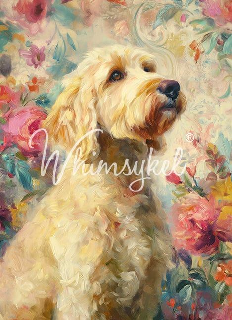 Whimsykel Designs : Decoupage Paper : Golden Doodle 21x29"