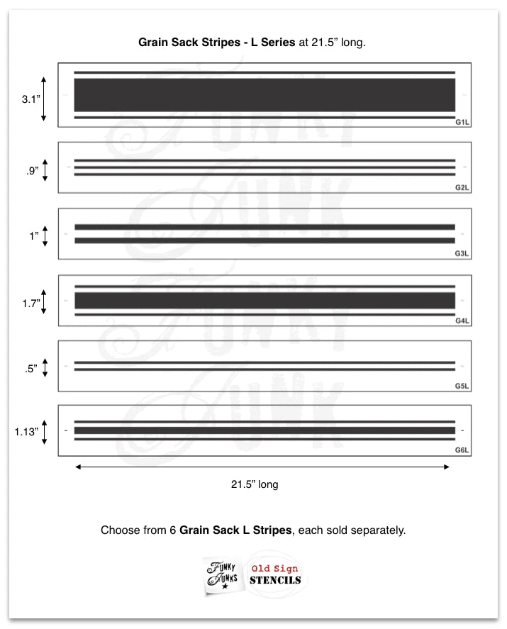 Muddaritaville Studio - Grain Sack Stripes - 6 styles