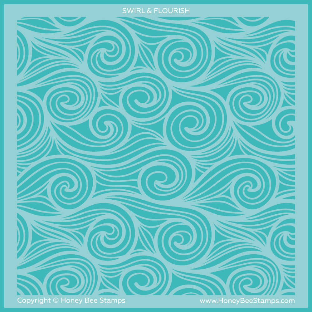 Honey Bee Stamps - Swirl & Flourish Stencil