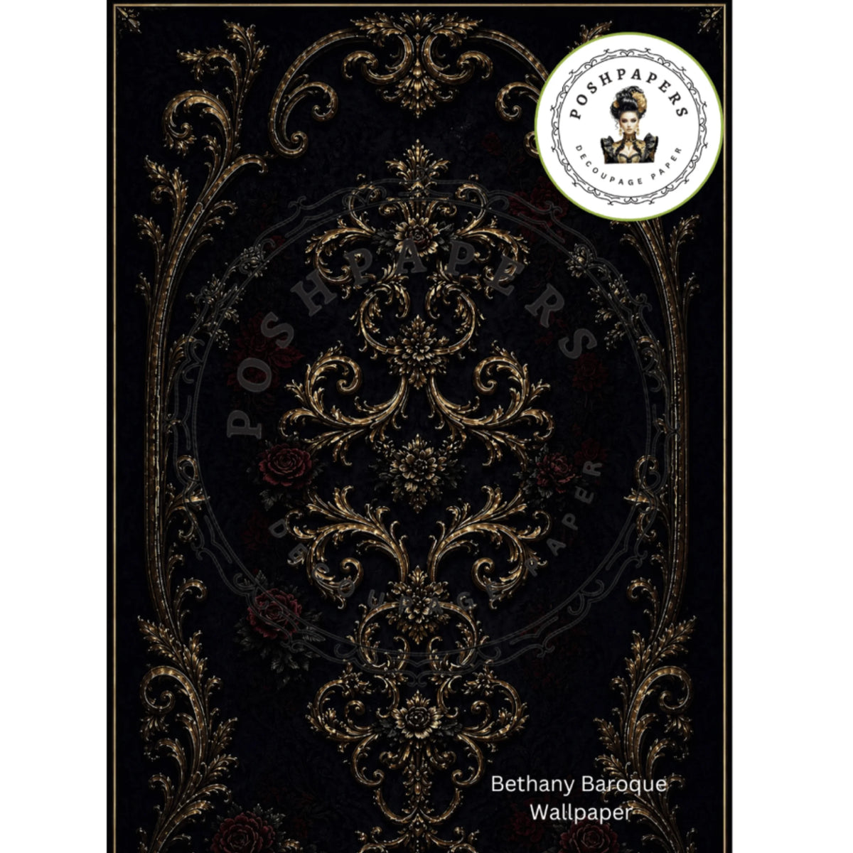 Posh Papers - Bethany Baroque Wallpaper 53x73cm