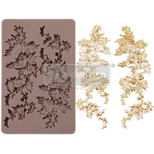Re-Design With Prima® Decor Moulds - Holly Jolly Holidays 5x8"