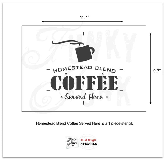 Muddaritaville Homestead Coffee Stencil