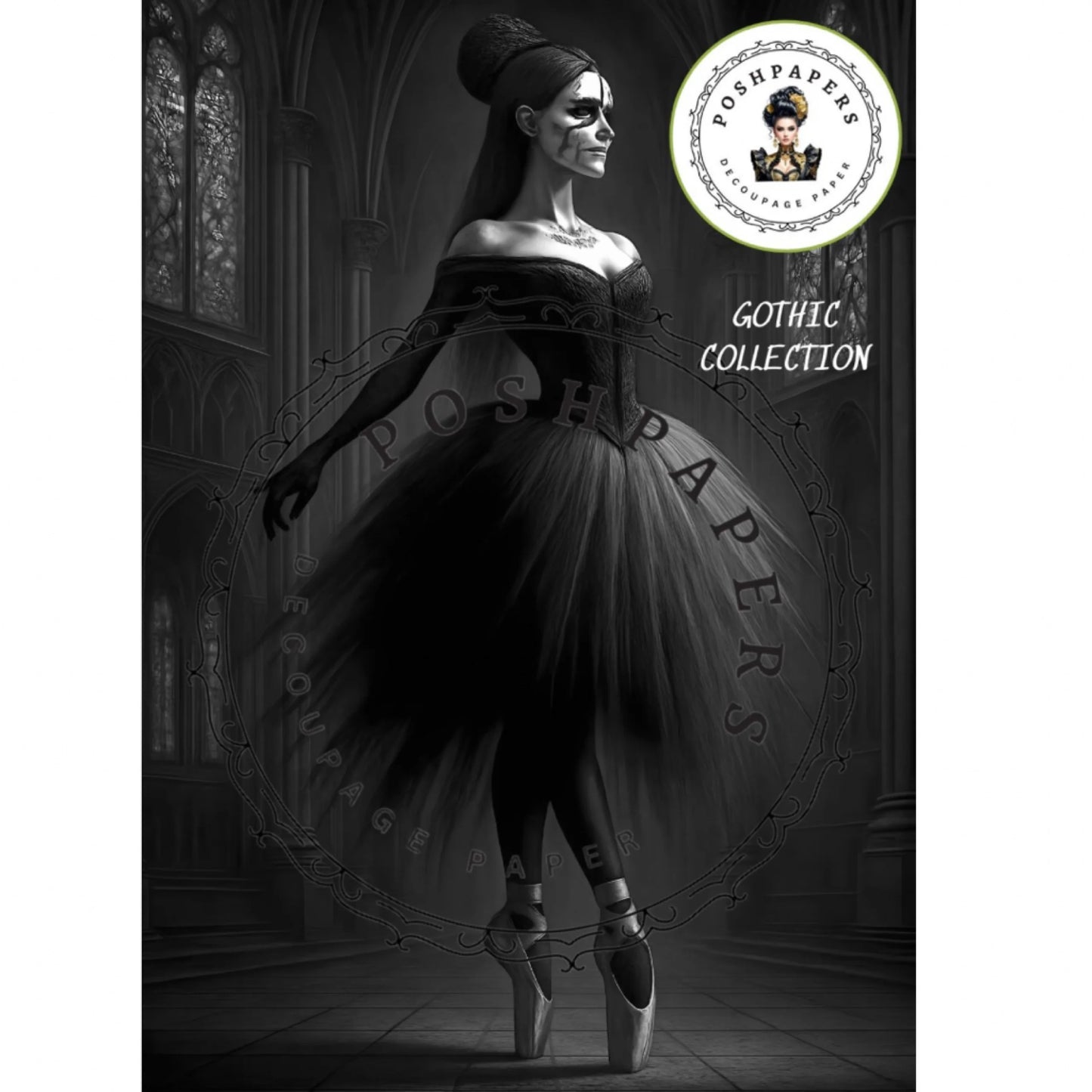 Posh Papers - Gothic Ballerina 53x73 cm