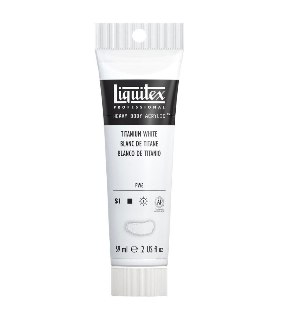 Heavy Body Acrylic 59ml Tube, Titanium White