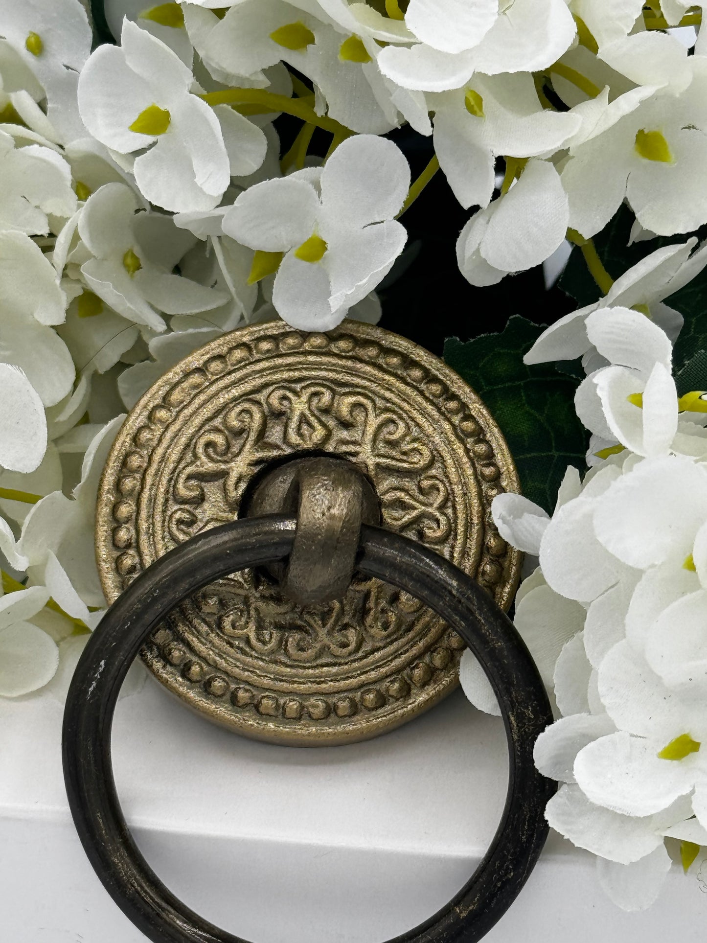 Wheel Floral Metal Knobs