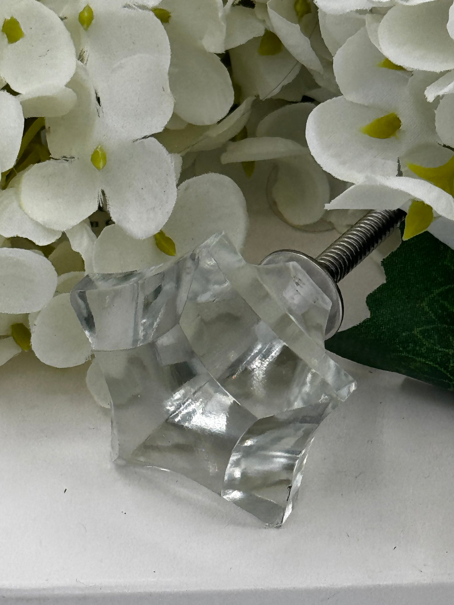 Star Glass Knob Clear