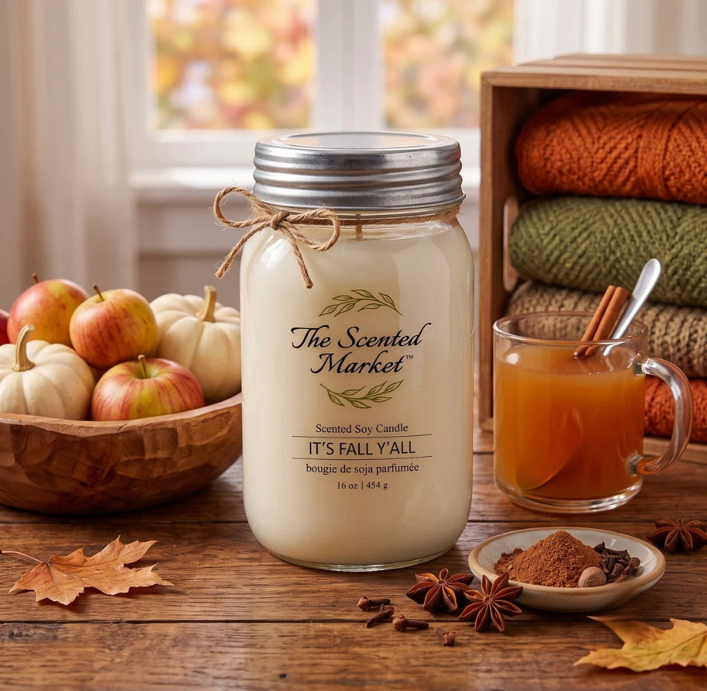 The Scent Market It's Fall Y'All Soy Wax Candle 16oz