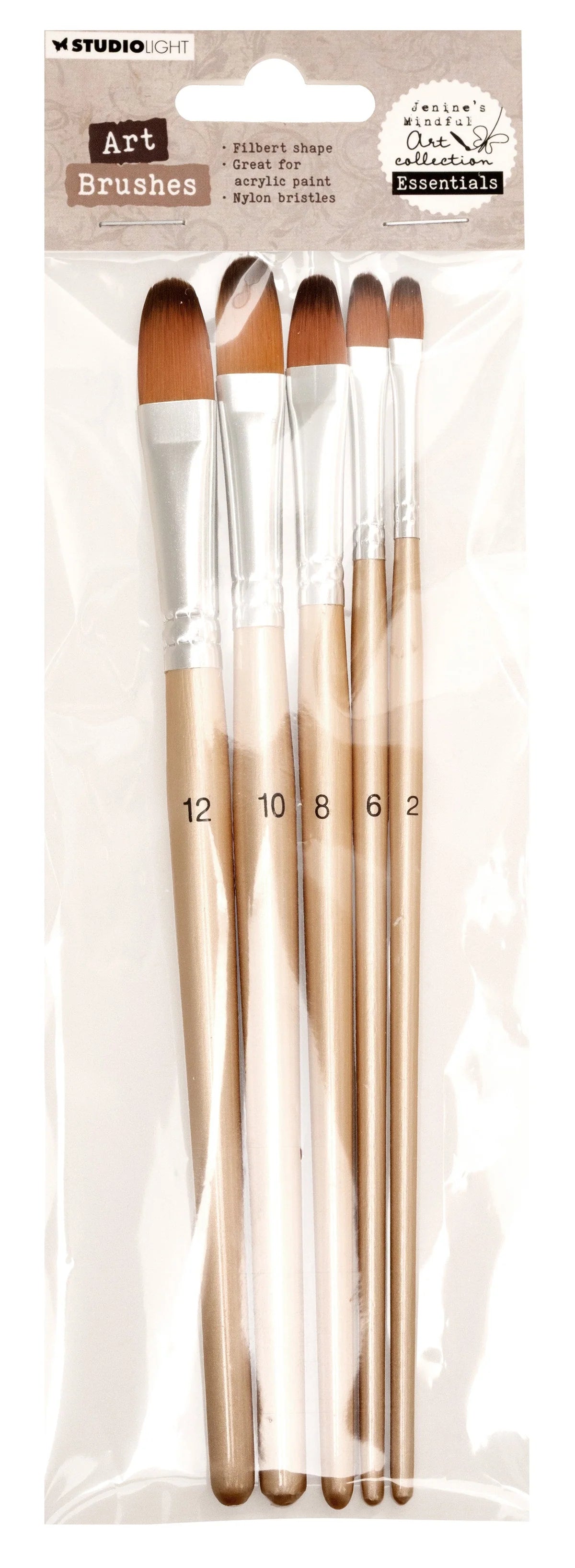 Studio Light - Jenine's Mindful Art Collection - Brush Set Filbert Essentials