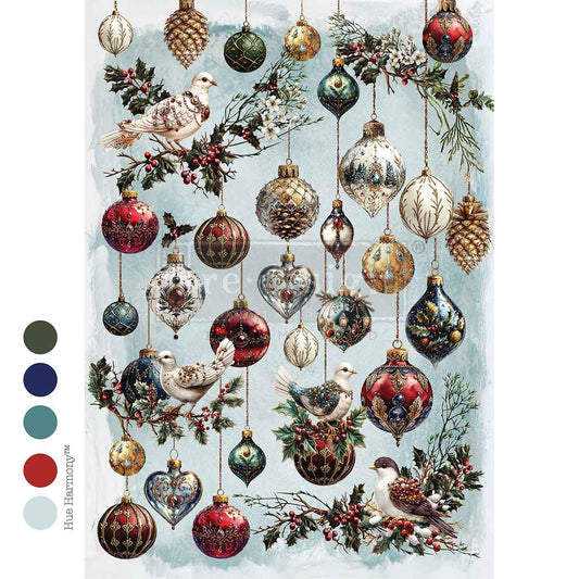 Re-Design With Prima® A4 Decoupage Fiber - Jewel Of The Season 11.69x8.27"