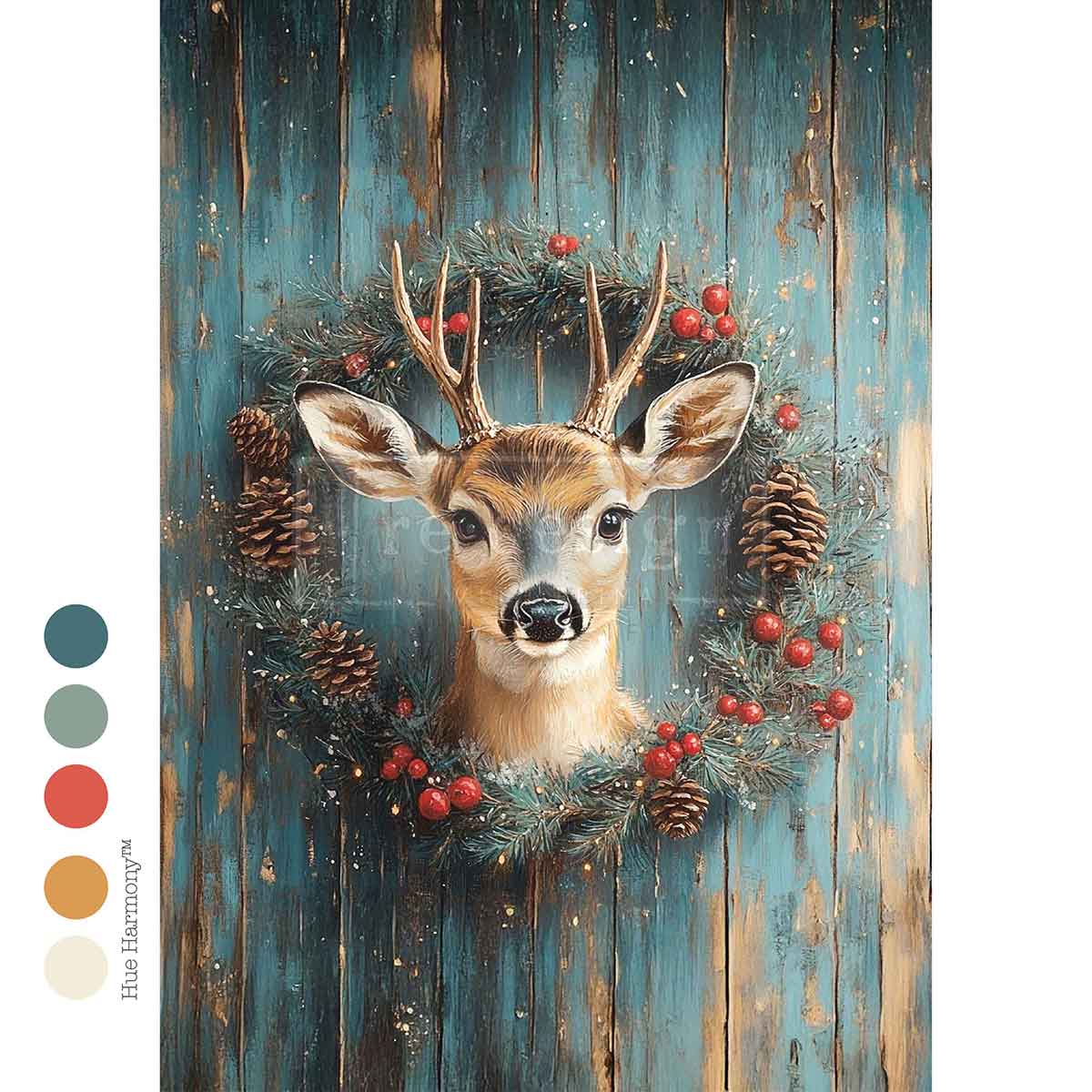 Re-Design With Prima® A4 Decoupage Fiber - Jingle Jungle 11.69x8.27"