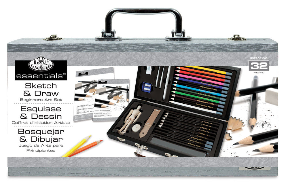 Royal & Langnickel - Essential Beginners Box Art Set - Sketch & Draw 32pc