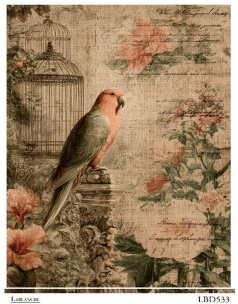 Lablanche - Vintage Birdcage A4 Rice Paper