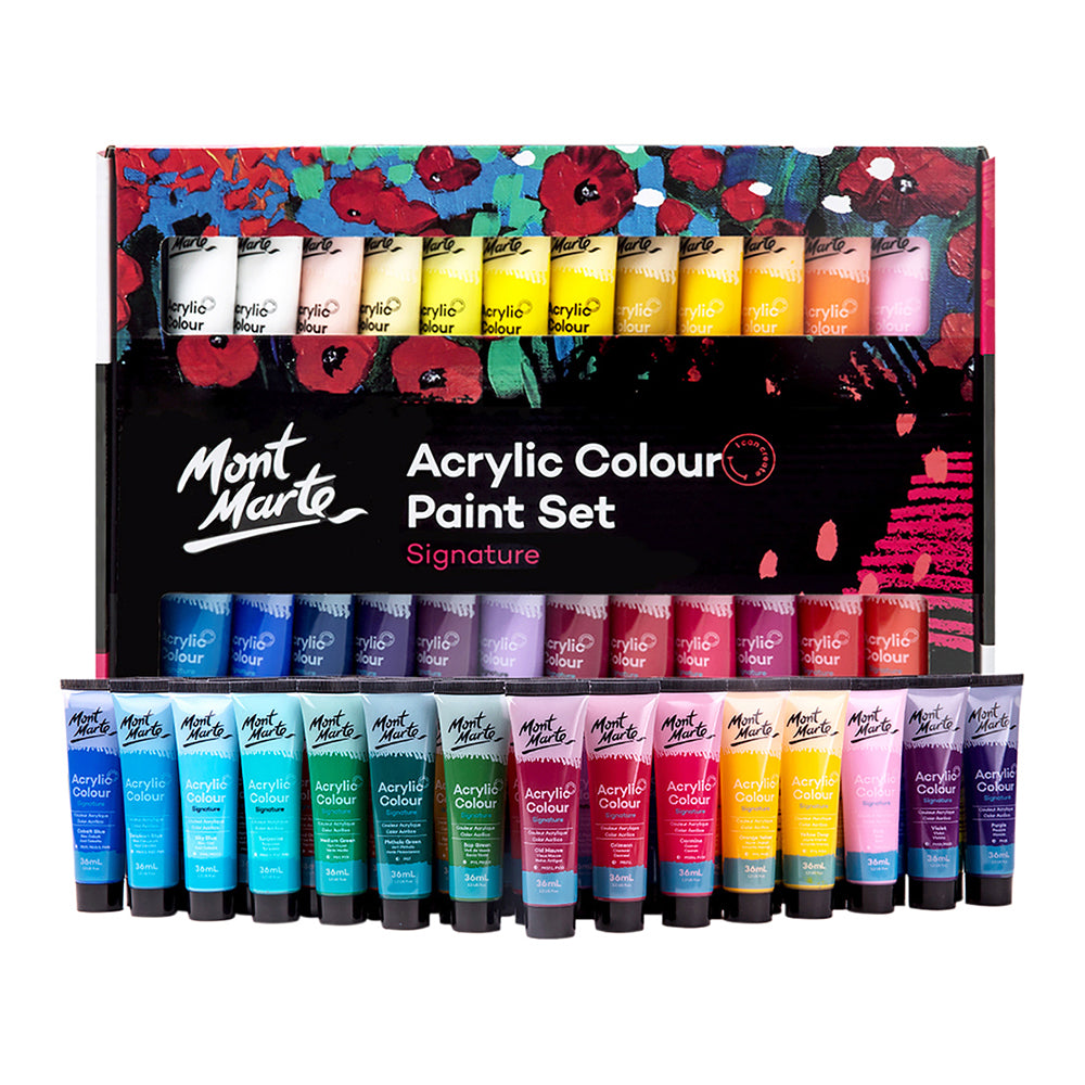 MONT MARTE Signature Acrylic Paint Set - 48pcs x 36ml (1.2oz